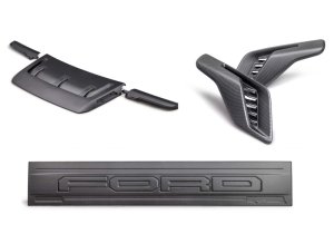 Ford F-150 Raptor Spoiler Kit - Ford Racing - Carbon Fiber Appearance - Matte - `21-`24